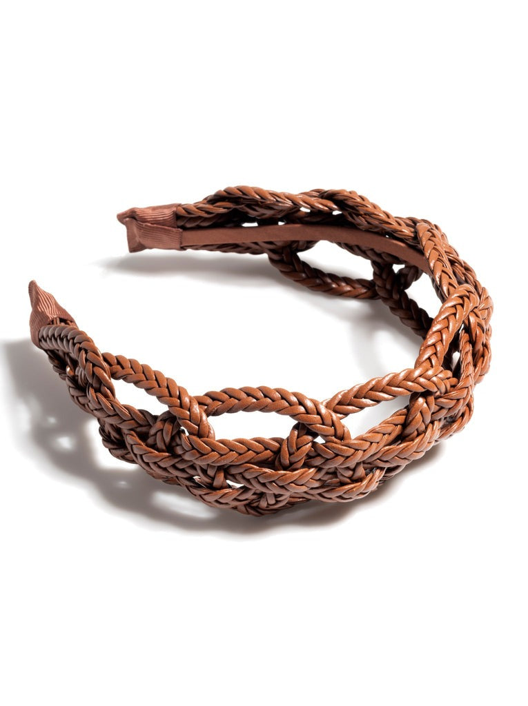 Brown Basket Weave Headband