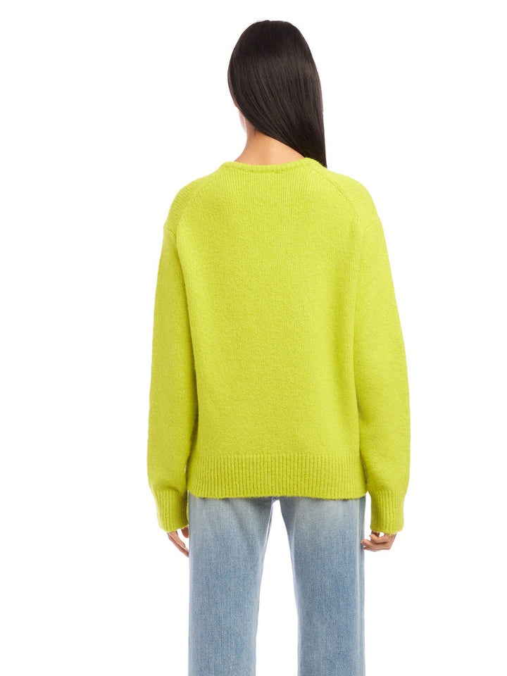 Key Lime V-Neck Sweater