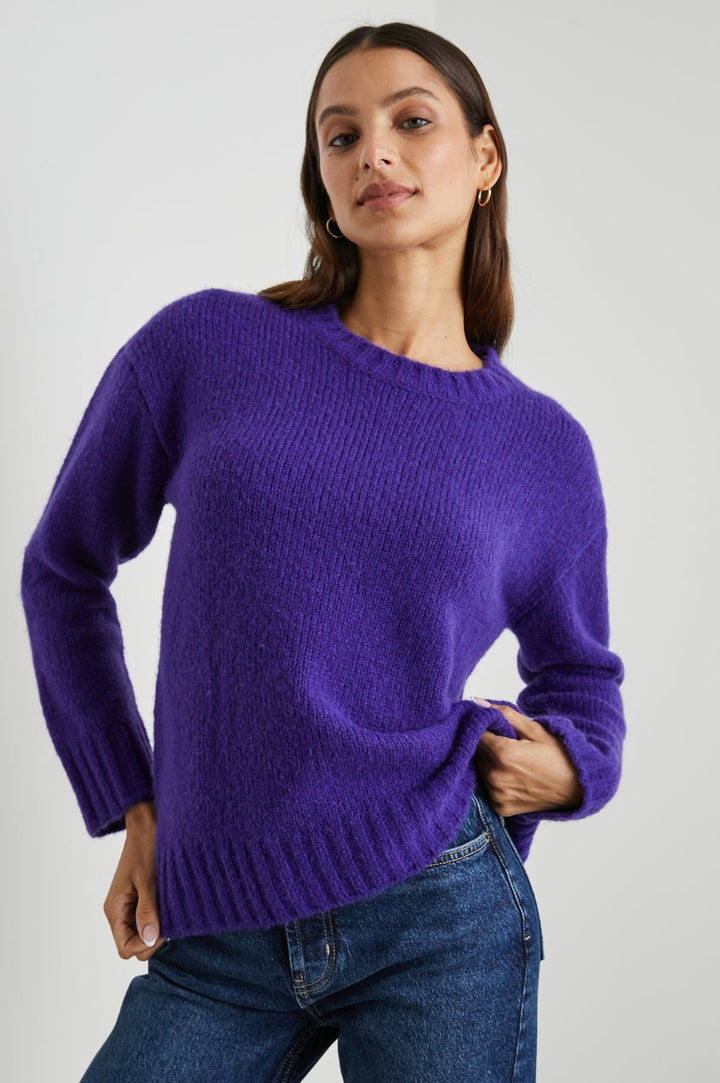 Ultra Violet Wool Blend Olivia Sweater