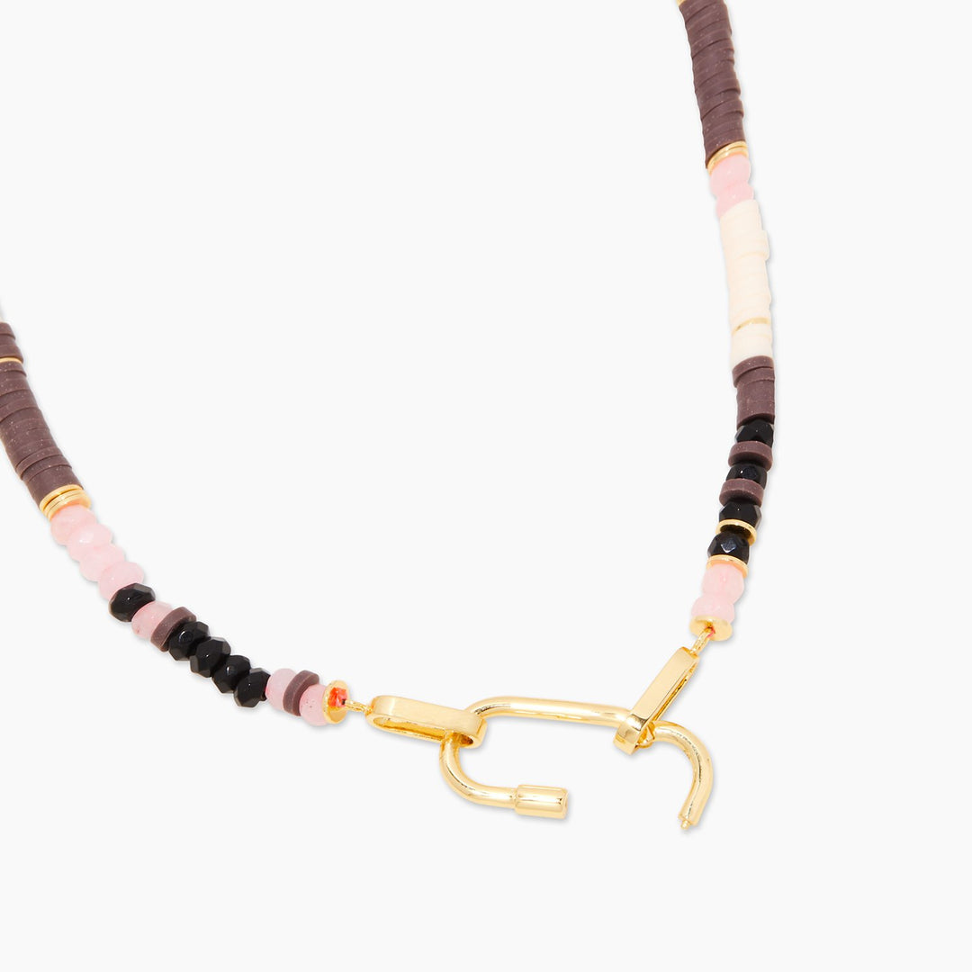 Pink & Black Blair Gem Necklace