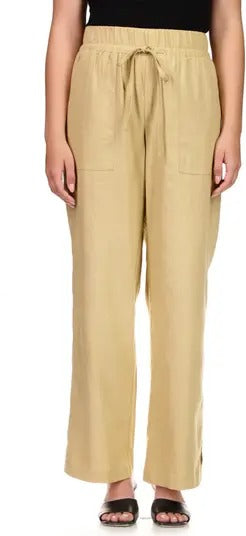True Khaki Stella Tie Waist Side Cutout Pants
