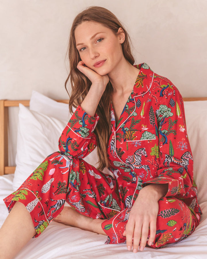 Ruby Antelope's Forest Long Pajama Set