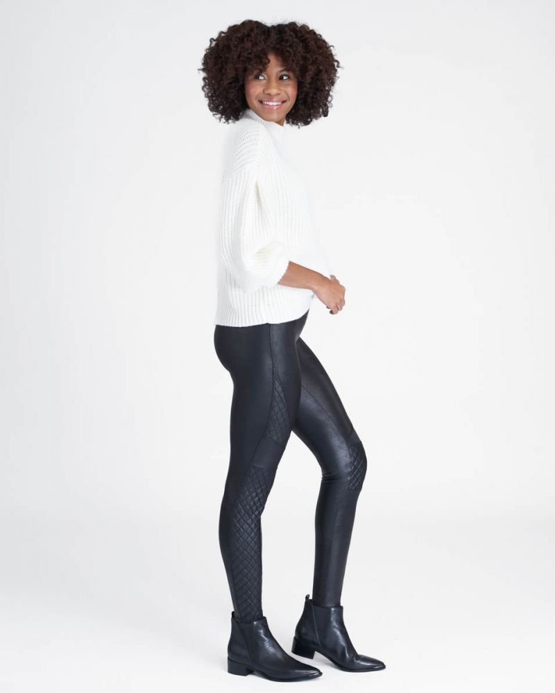 Quilted Faux Leather Spanx Leggings