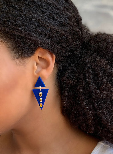 Acrylic Triangle Drop Earrings
