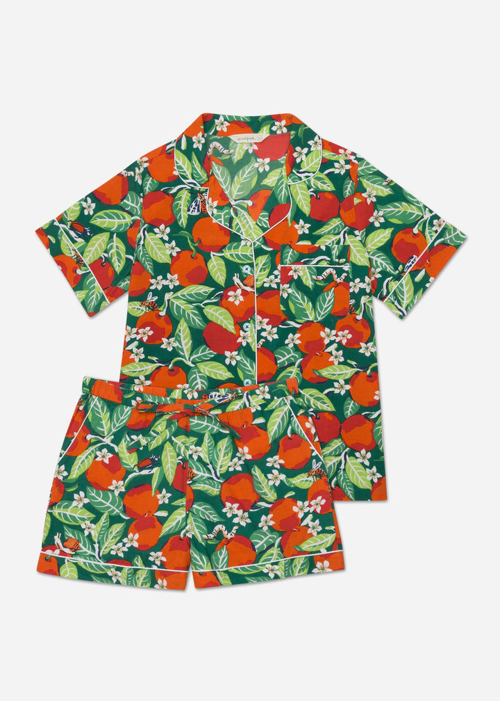 Orange Grove Short Pajama Set